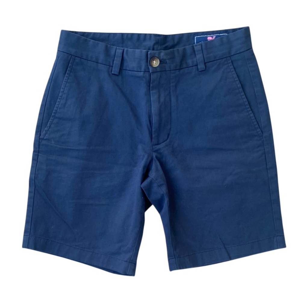 Vineyard Vines Men’s Chino Cotton Breaker 8” Inseam Shorts in Navy Blue Size 28